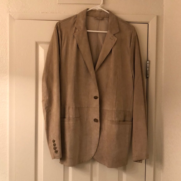 Michael Kors Suede Leather Jacket Blazer